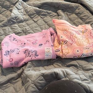 2 Garanimals Pink Sweatshirt with Fox and Floral Design